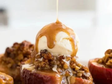 caramel self saucing baked apples