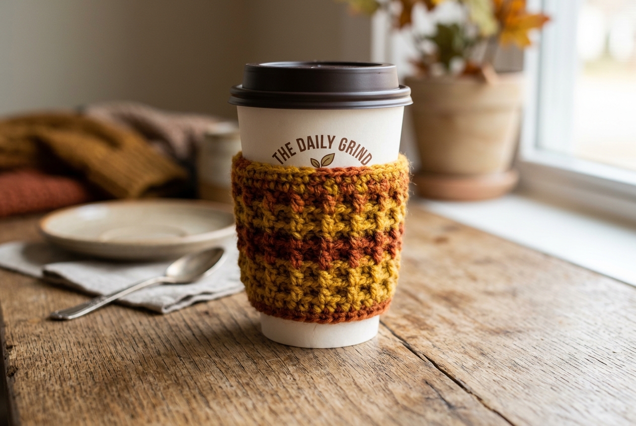 Coffee Cozy Image 1 - crochet coffee cup cozy