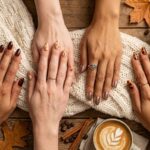 cozy brown nails mocha latte fall