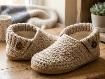 cozy cluster stitch adult crochet slippers sizes 5 12