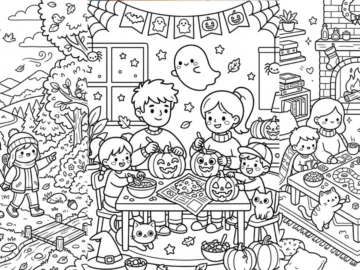 cozy fall coloring pages to print