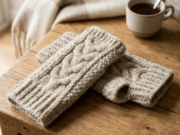 cozy ribbed crochet fingerless mittens pattern free beginner friendly