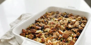 dairy free apple walnut stuffing