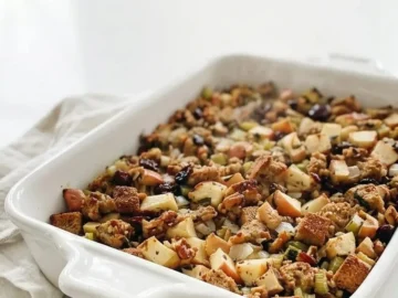 dairy free apple walnut stuffing