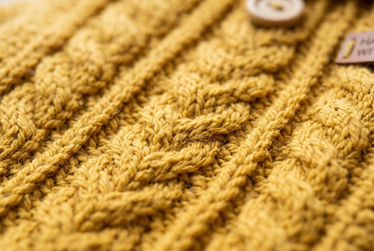 Macro closeup of the thicket crochet stitch texture