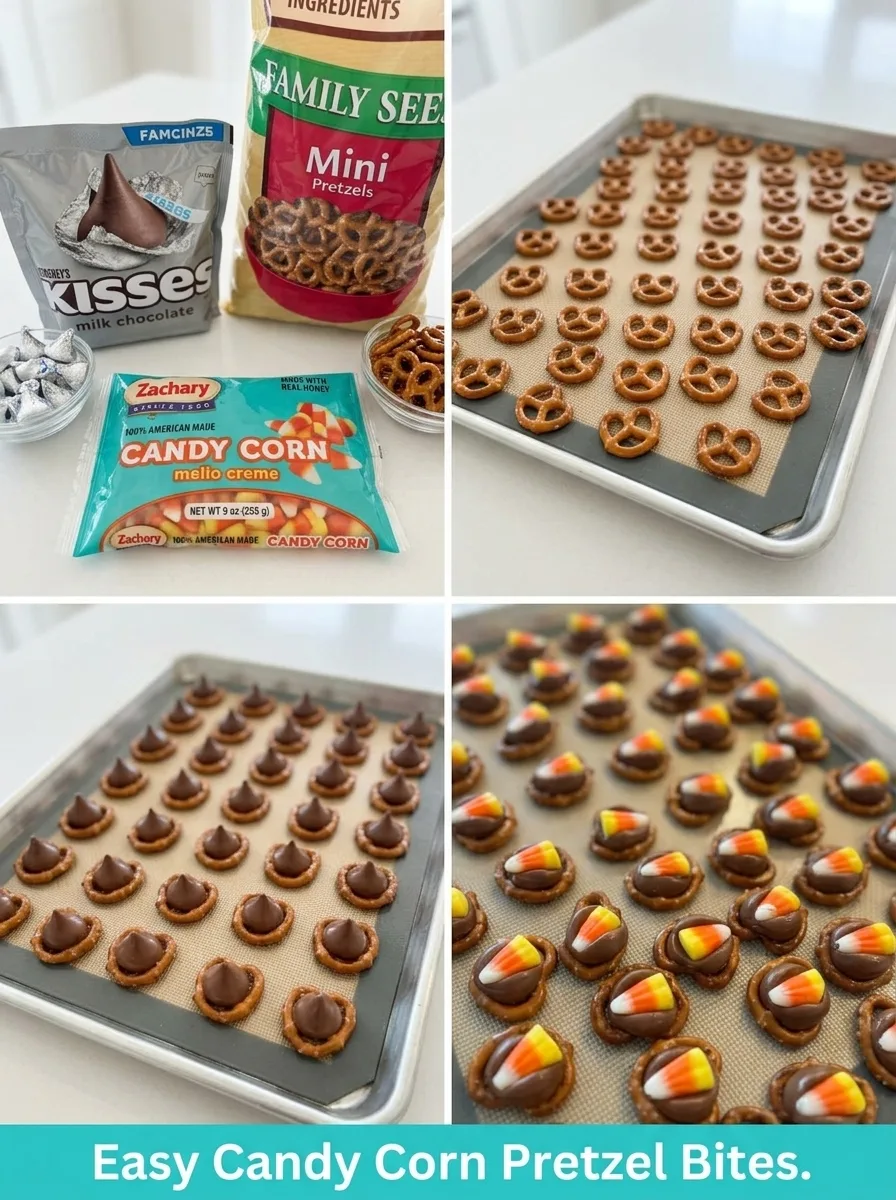 Easy Candy Corn Pretzel Bites - Perfect Festive Treat