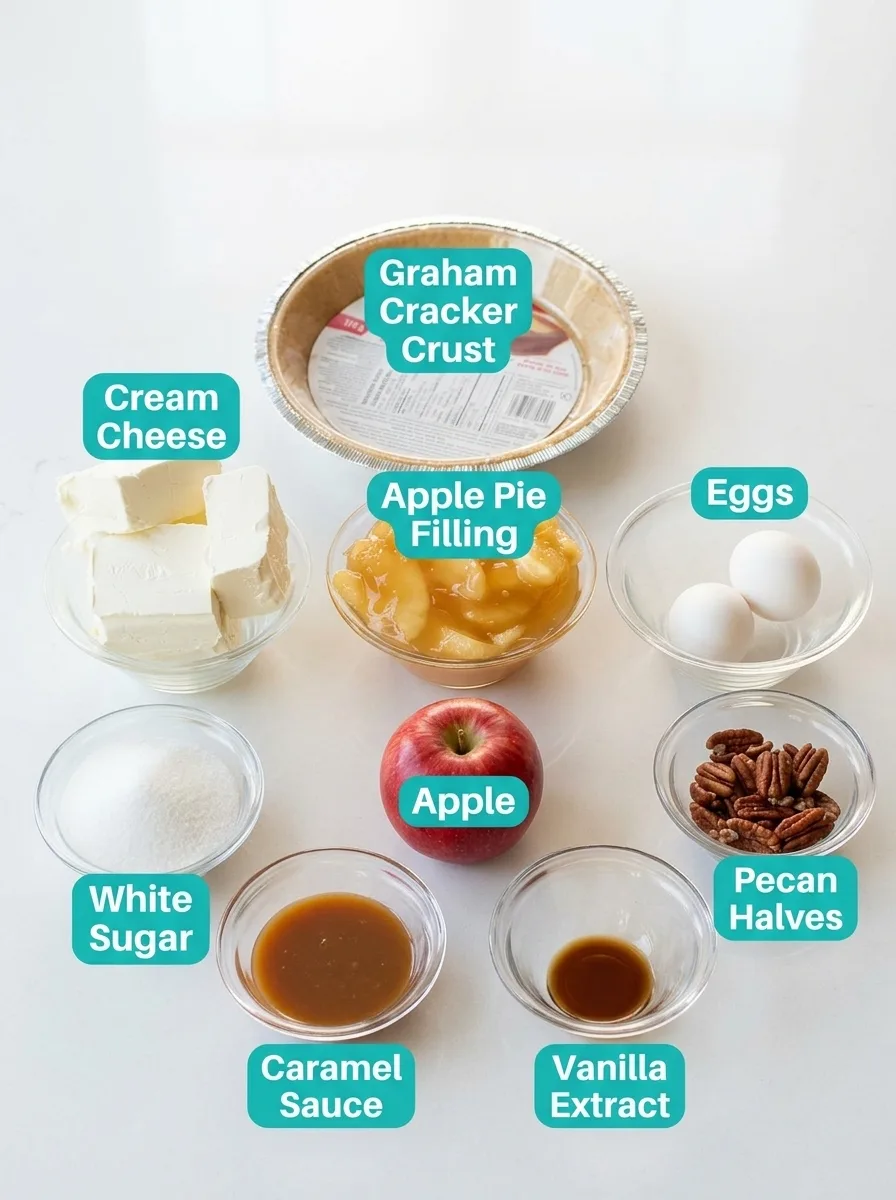 caramel apple cheesecake pie - 📋 Easy Caramel Apple Cheesecake Pie Recipe – Delicious Delight