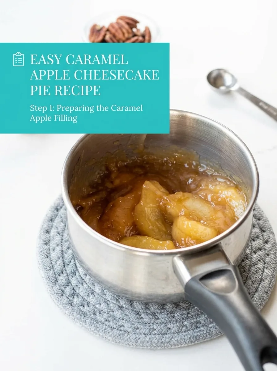 📋 Easy Caramel Apple Cheesecake Pie Recipe – Delicious Delight