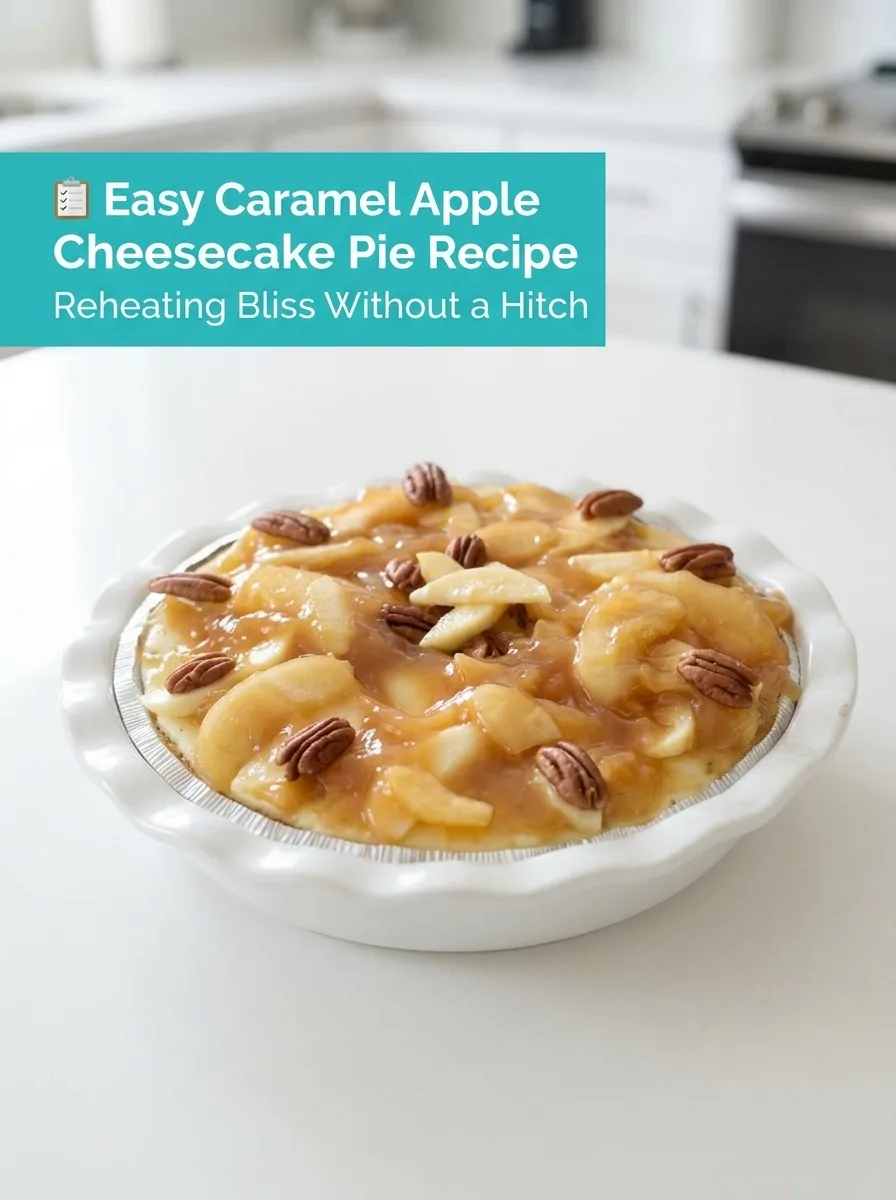 📋 Easy Caramel Apple Cheesecake Pie Recipe – Delicious Delight
