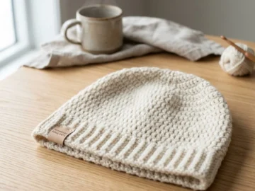 easy simple double crochet beanie pattern beginner friendly 3 sizes