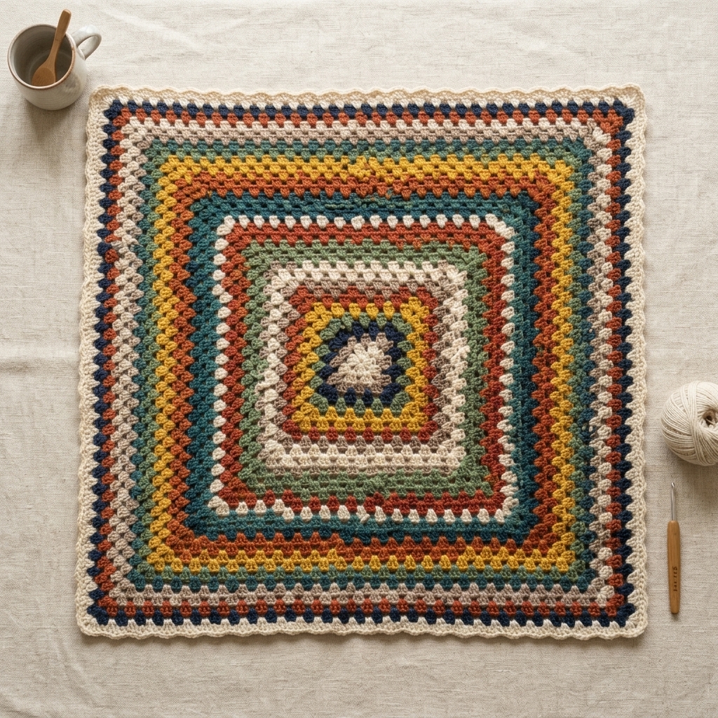 Flat lay of blanket
