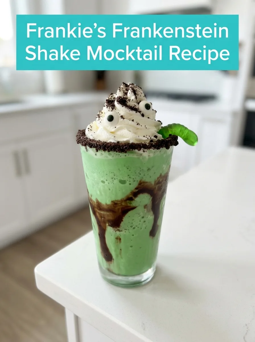 frankenstein mocktail - Frankie’s Frankenstein Shake Mocktail Recipe - A Halloween Treat
