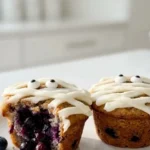 halloween blueberry mummy muffins