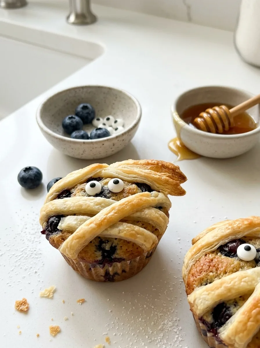 halloween blueberry mummy muffins - Halloween Blueberry Mummy Muffins: Spooky Delicious Treats