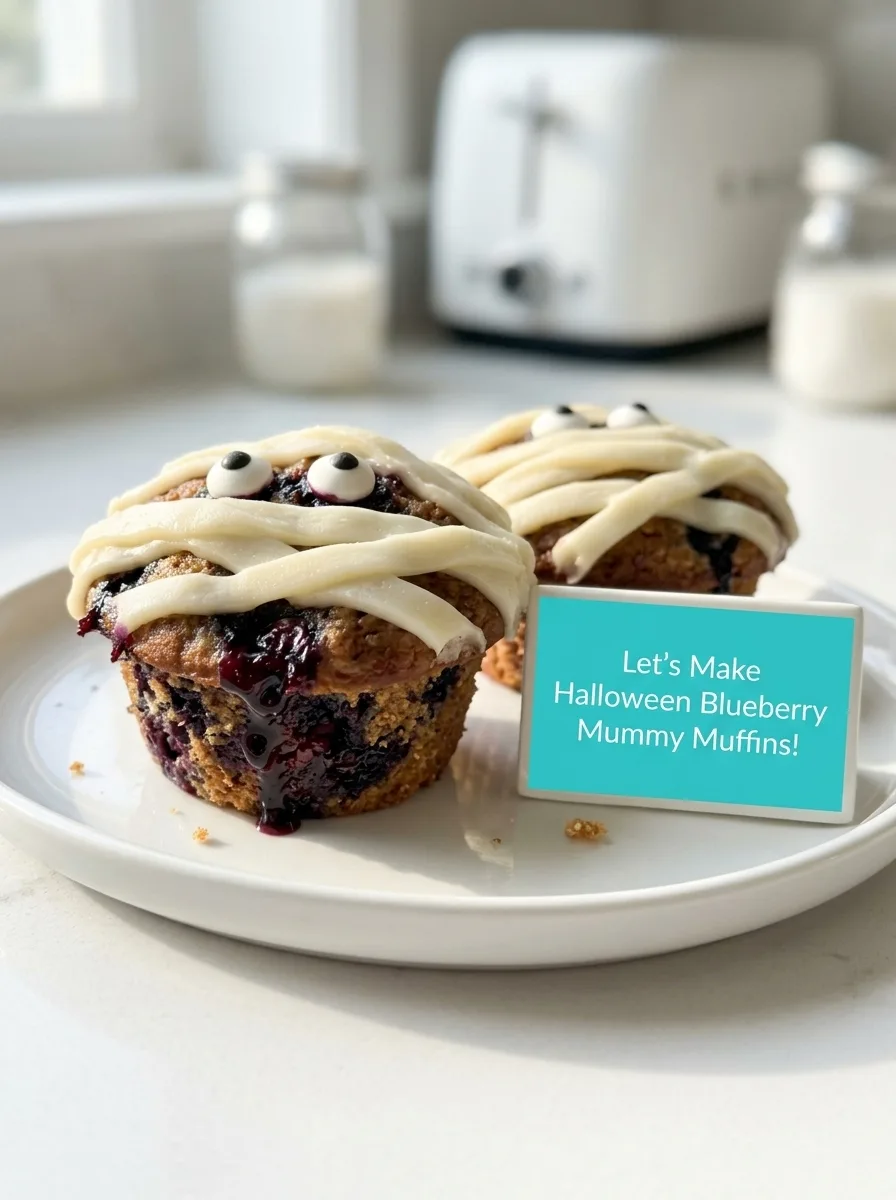 Halloween Blueberry Mummy Muffins: Spooky Delicious Treats