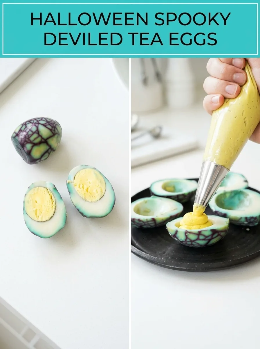 Halloween Spooky Deviled Tea Eggs: A Festive Treat