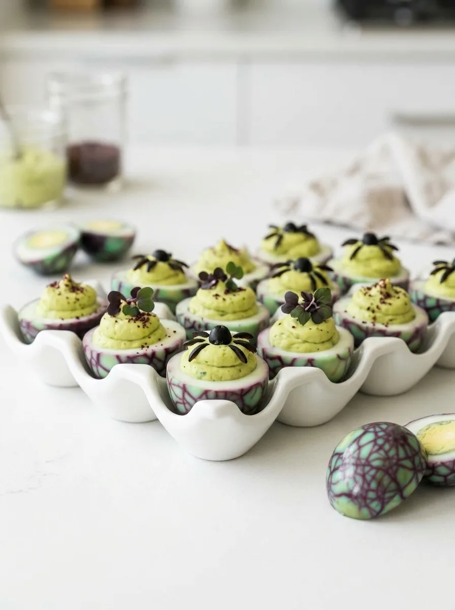 Halloween Spooky Deviled Tea Eggs: A Festive Treat