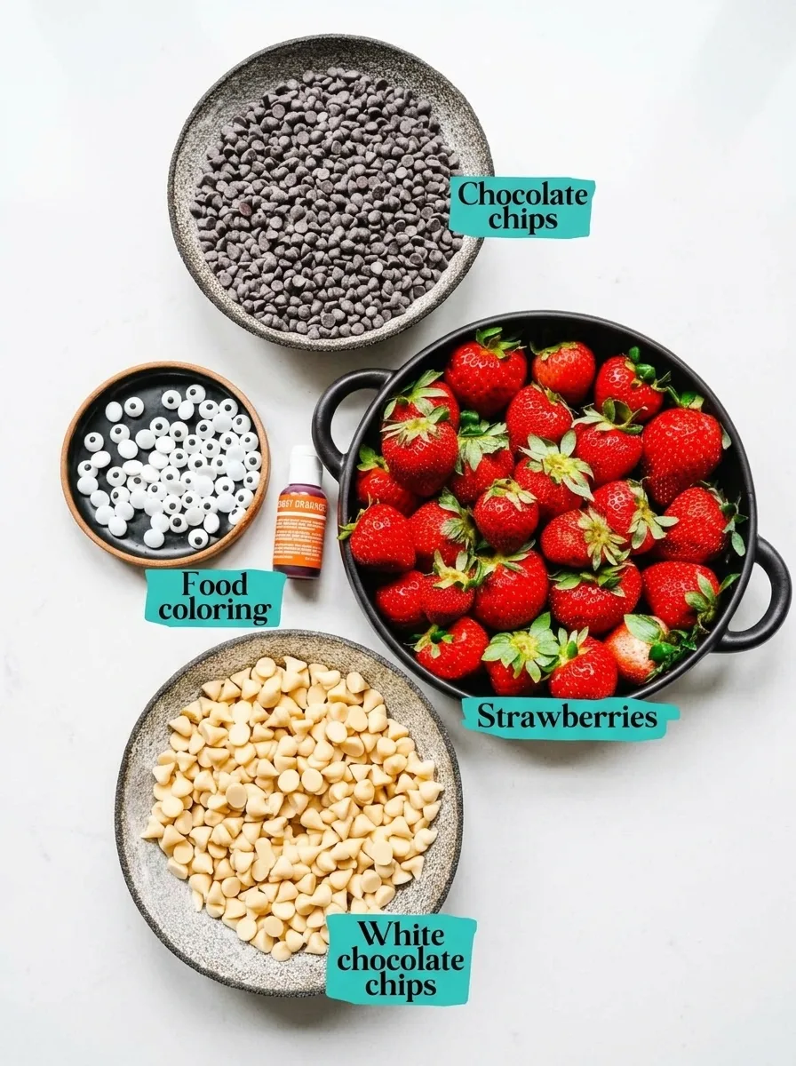 halloween strawberries - Halloween Strawberries: Spooky Chocolate Treats Recipe