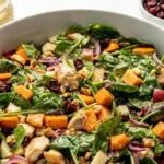 harvest chicken salad with maple dijon dressing
