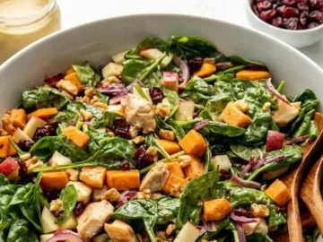 harvest chicken salad with maple dijon dressing