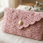 how to crochet a vintage style lacy envelope clutch