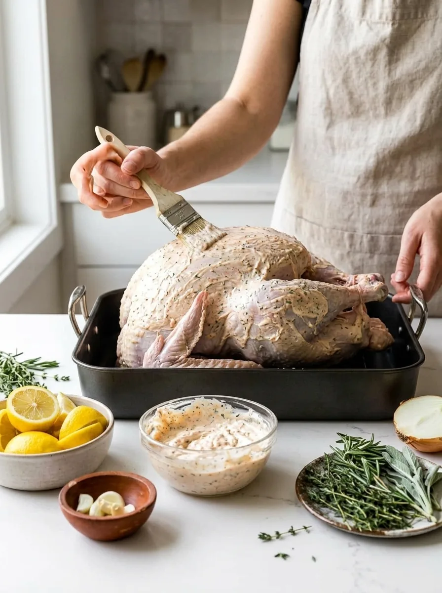 Mayonnaise Roasted Turkey Recipe – Juicy & Flavorful