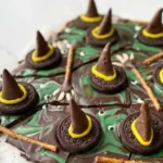 melted witch halloween bark recipe