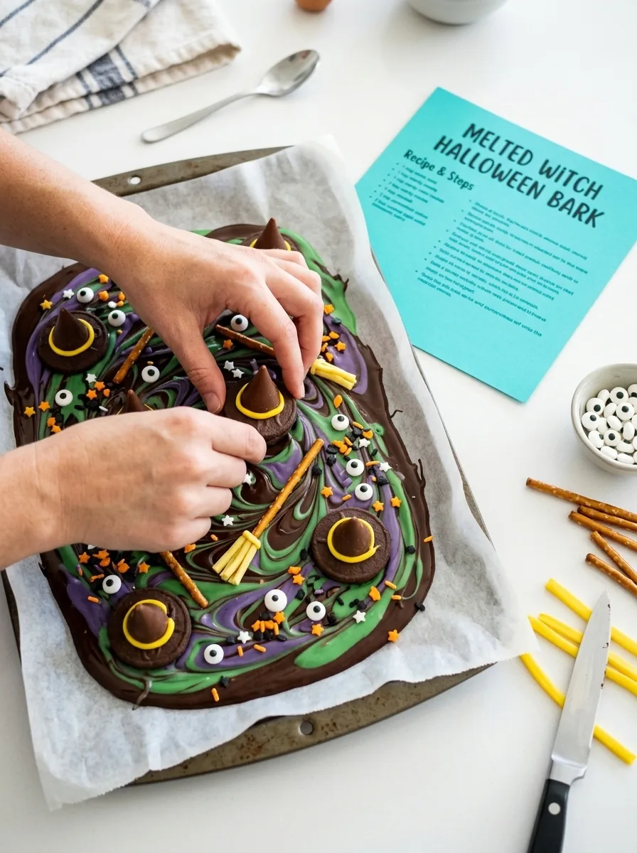 📋 Melted Witch Halloween Bark Recipe – Spooktacular Treats