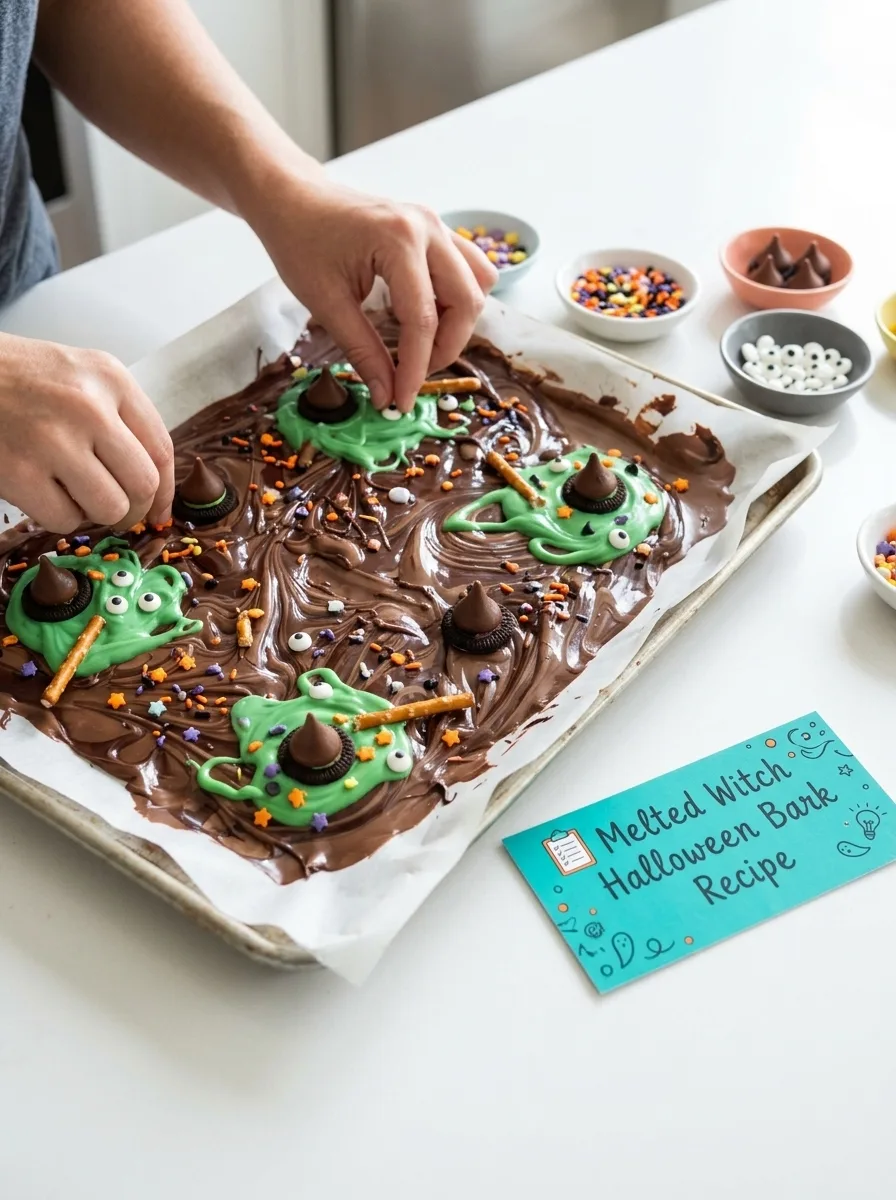 📋 Melted Witch Halloween Bark Recipe – Spooktacular Treats