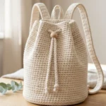 minimalist crochet drawstring backpack pattern