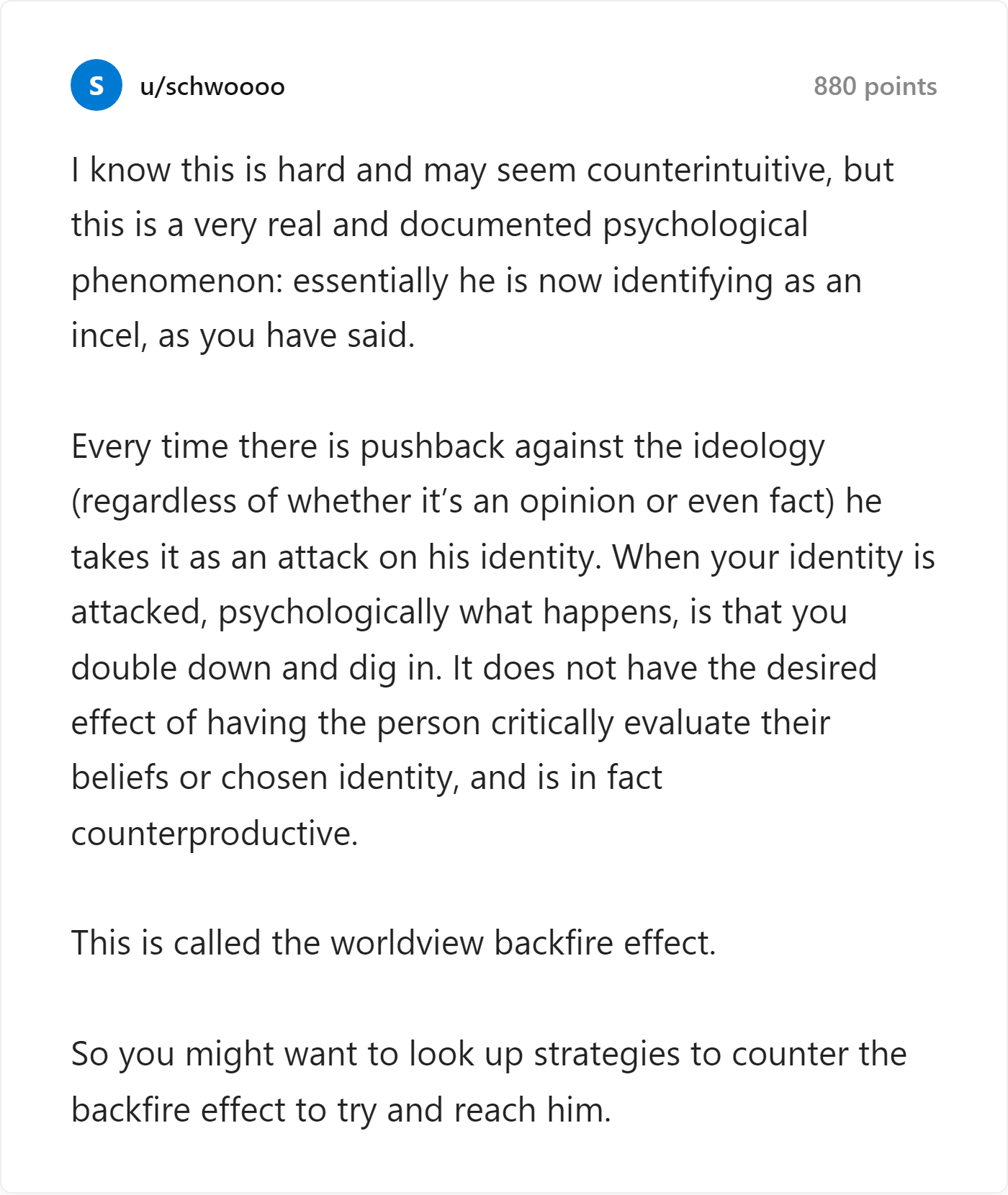 Reddit Comment
