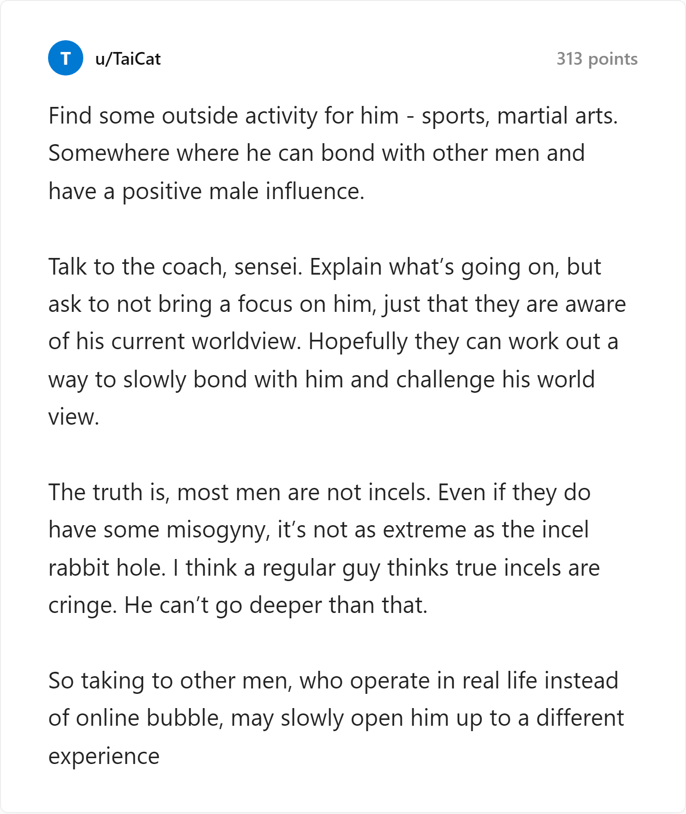 Reddit Comment