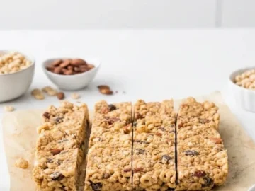 no bake peanut butter trail mix bars with cheerios