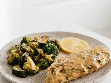 one pan creamy garlic chicken amp vegetables
