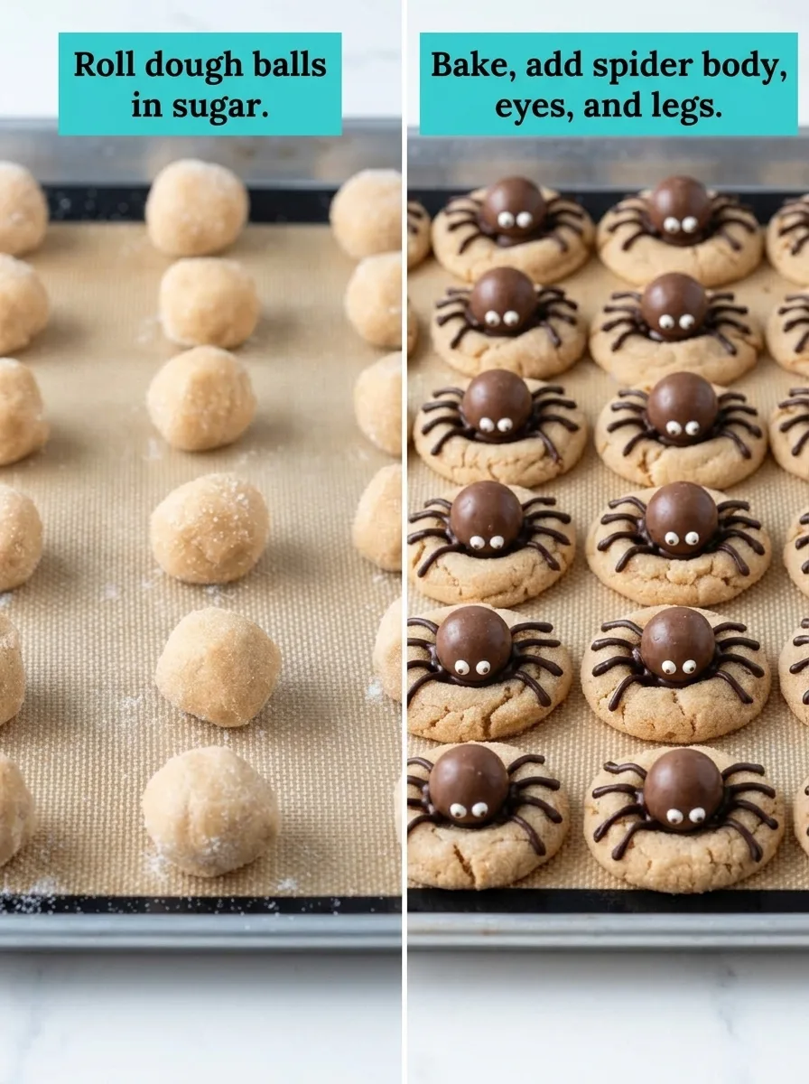 Peanut Butter Spider Cookies: Spooky Halloween Treats