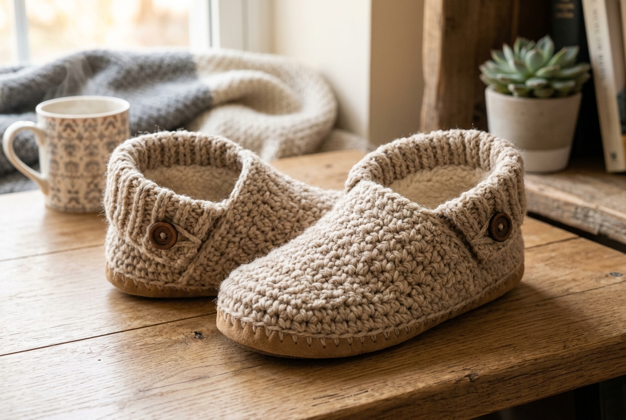 Cozy Crochet Slippers Hero - adult crochet
