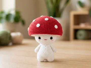 the cutest amigurumi mushroom free crochet pattern