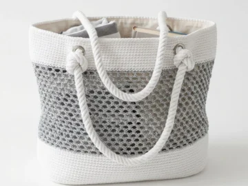 the ultimate two toned crochet beach tote pattern