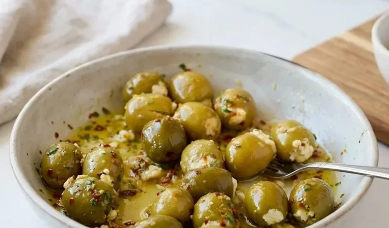 Warm Feta Stuffed Olives: A Mediterranean Delight