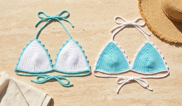 Crochet Bikini Top: Free Easy 3.75mm Cotton Swim Pattern