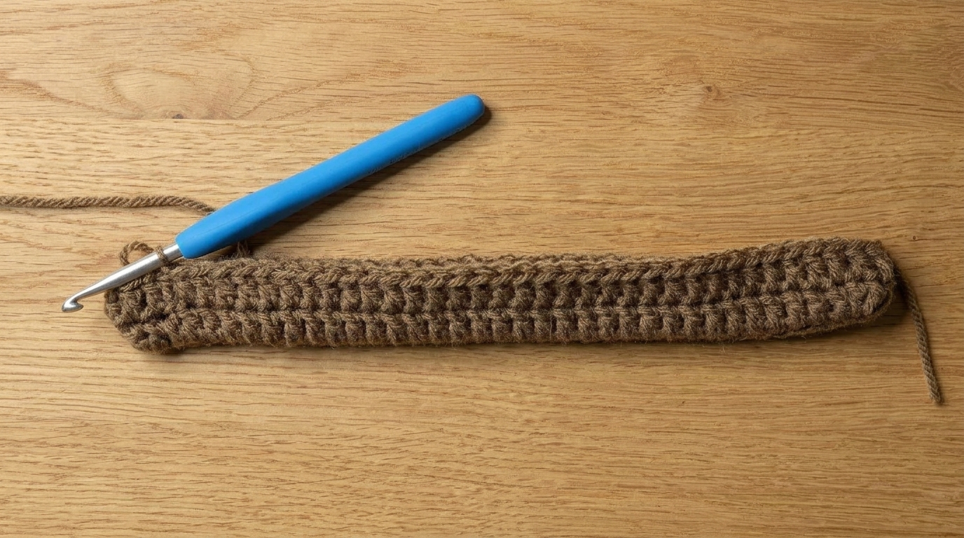 double crochet rounds in progress for crochet shoulder bag base
